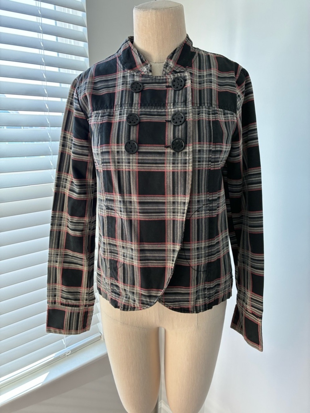 Y2K Volcom Women's Double Breasted Plaid Jacket